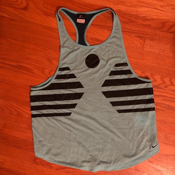 Nike Dry-Fit Teal Turquoise Singlet Tank - Picture 1 of 4